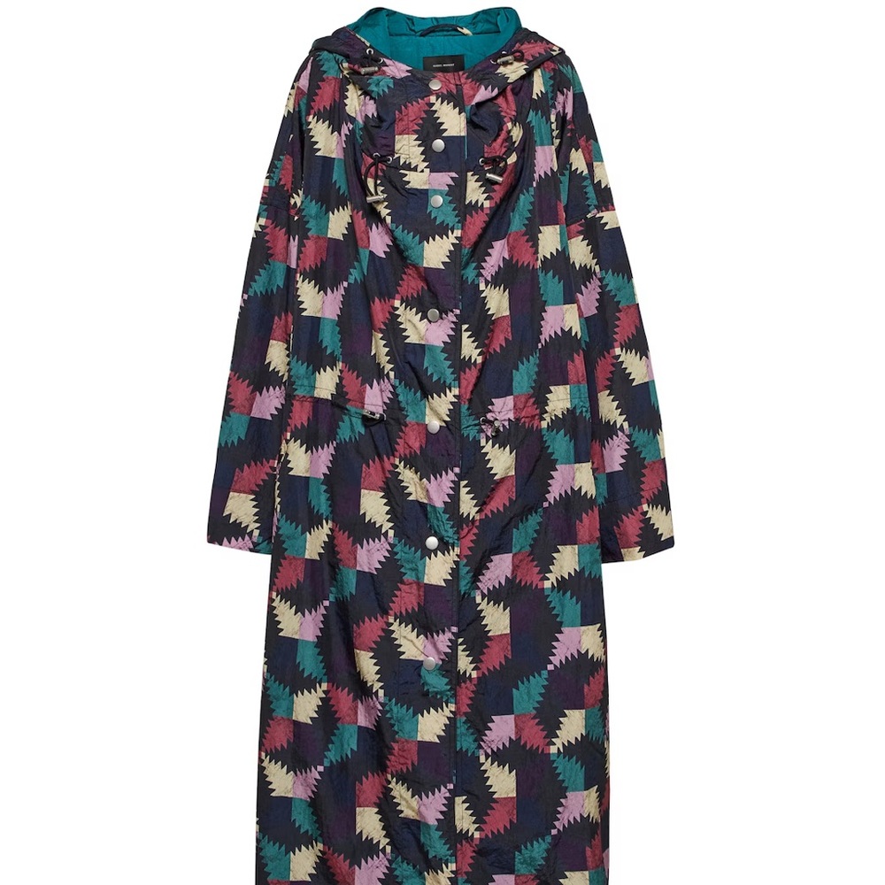 Isabel Marant Munao printed rain coat